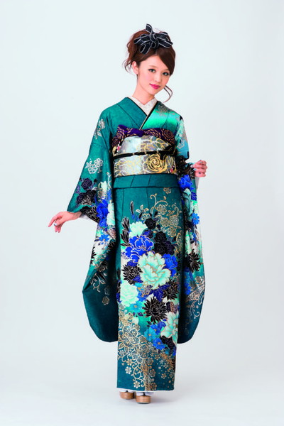 青系の振袖画像